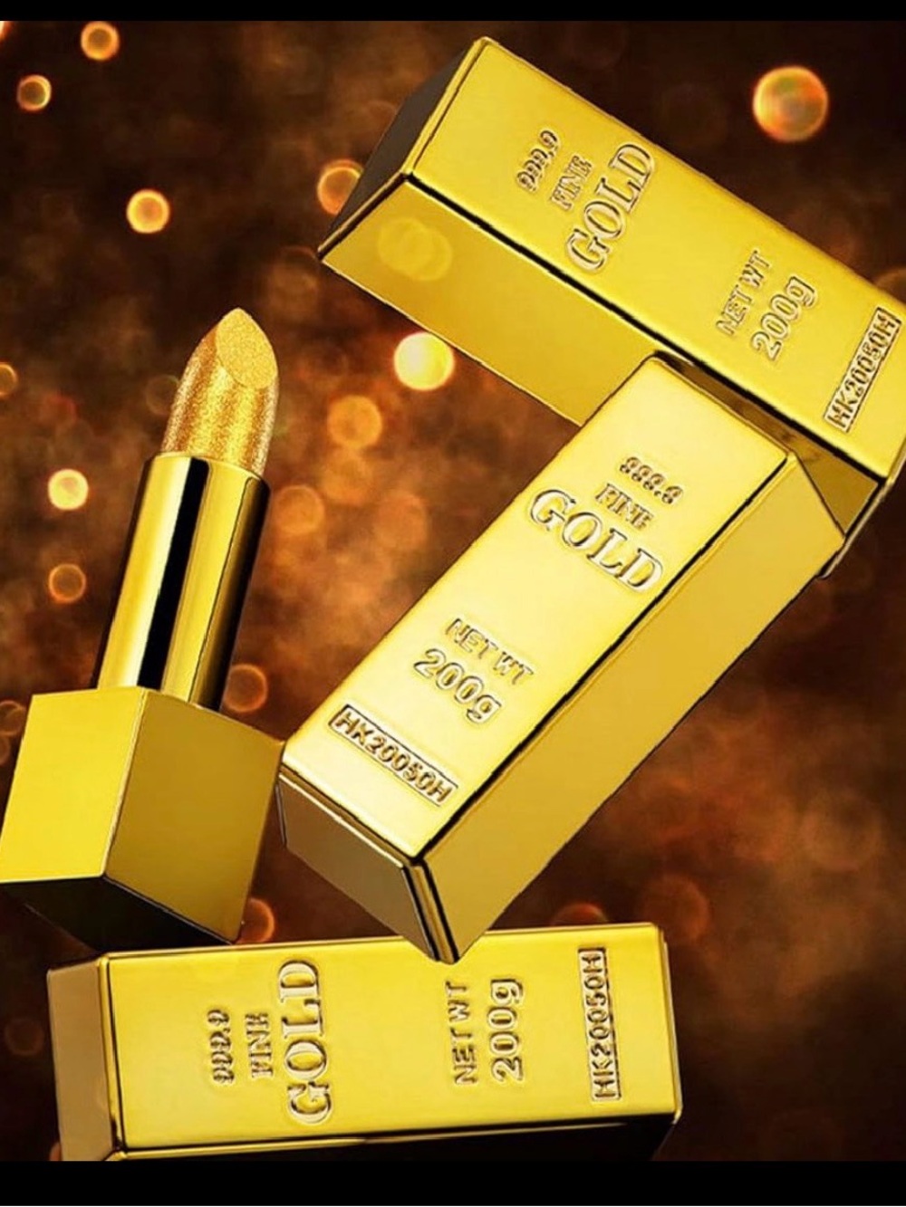 💄✨ 14 Karat Gold Metallic Lipstick | Waterproof Long-Lasting Lip Color